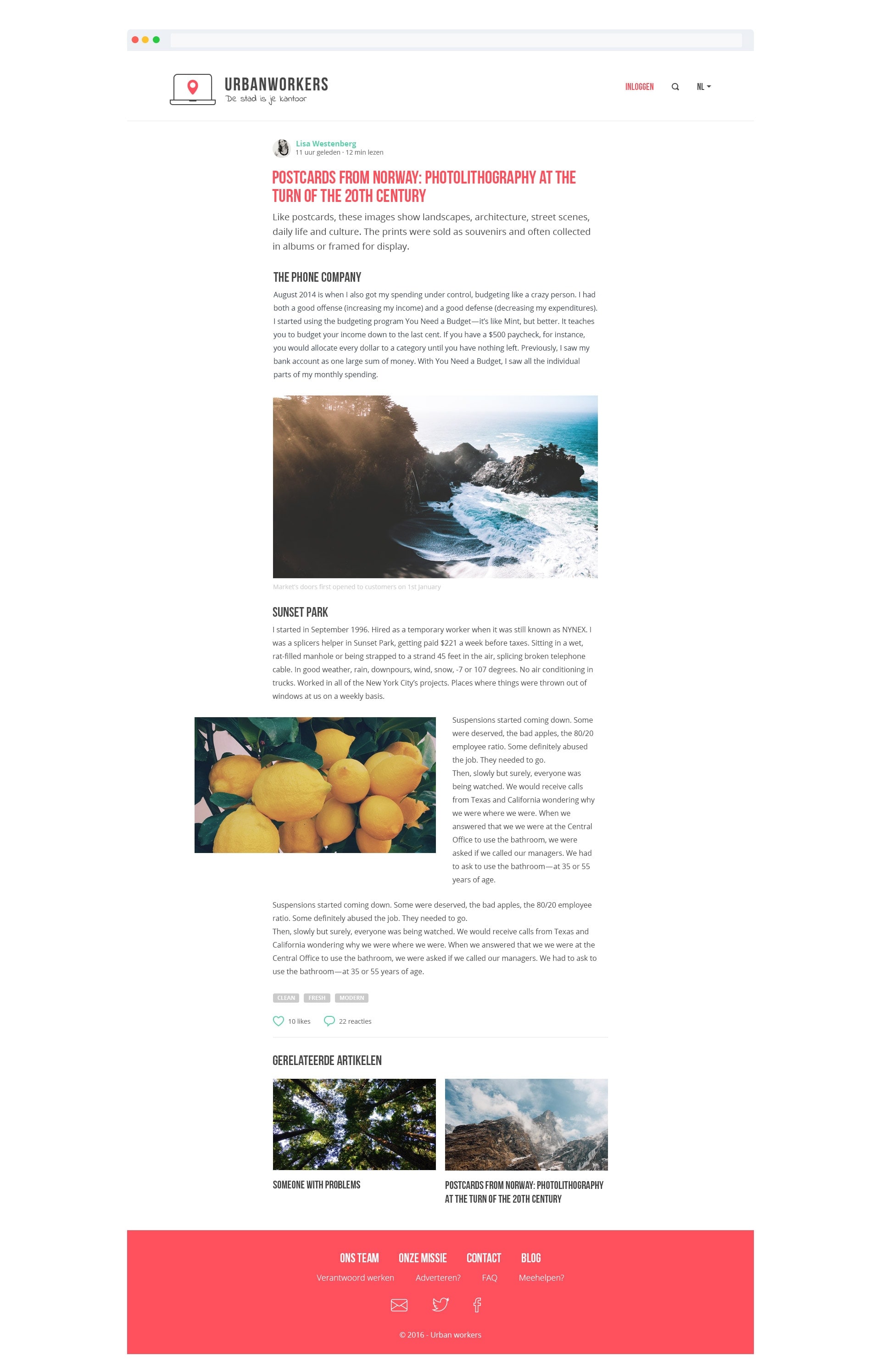 Thomas Elfrink Urban Workers design