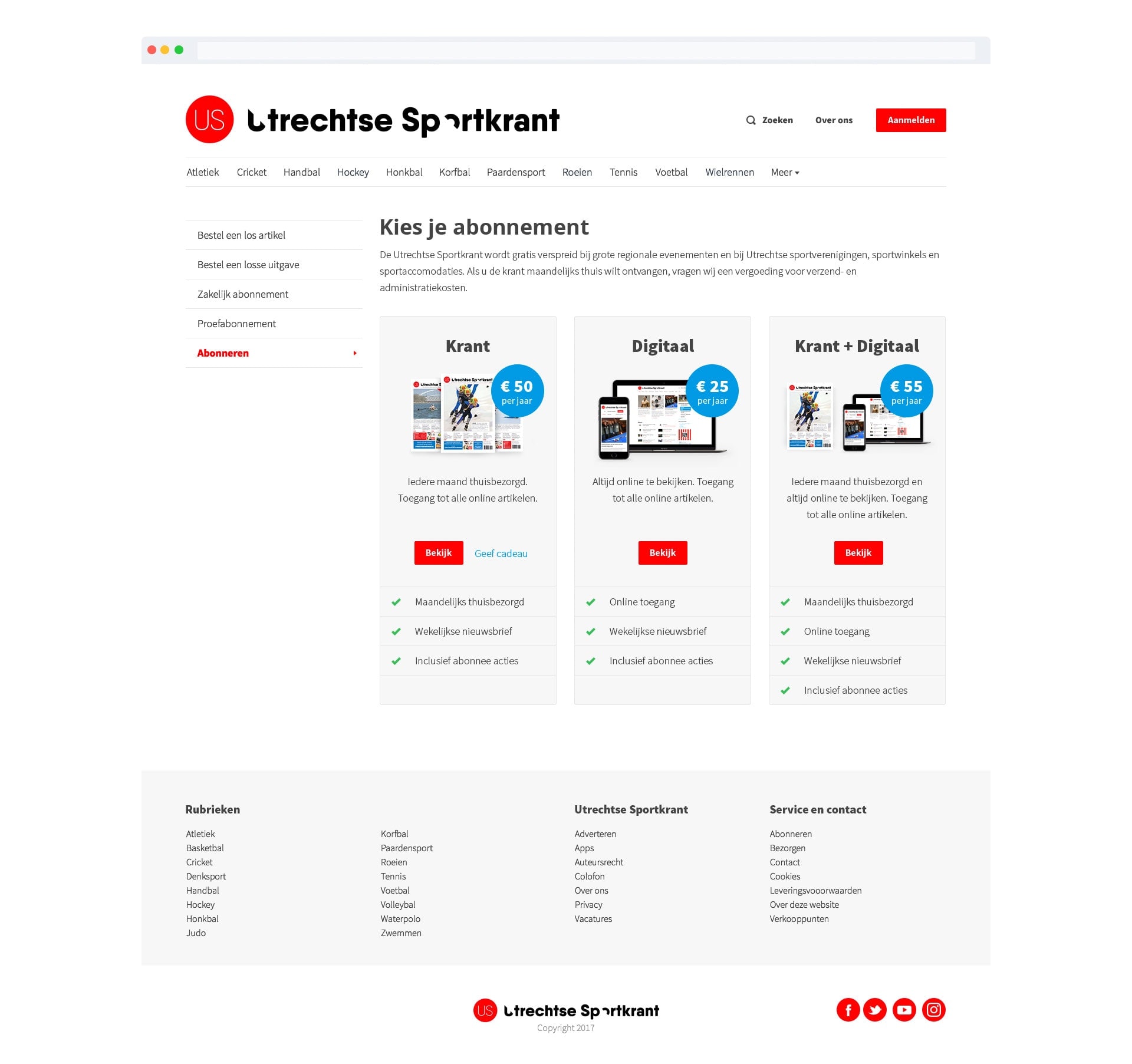 Thomas Elfrink Utrechtse Sportkrant design