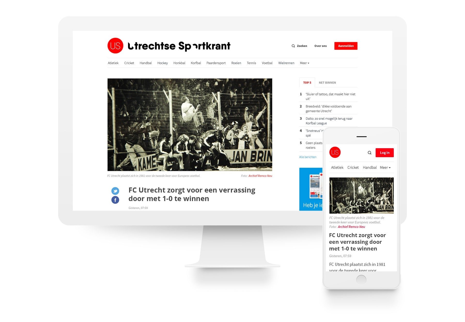 Thomas Elfrink Utrechtse Sportkrant design