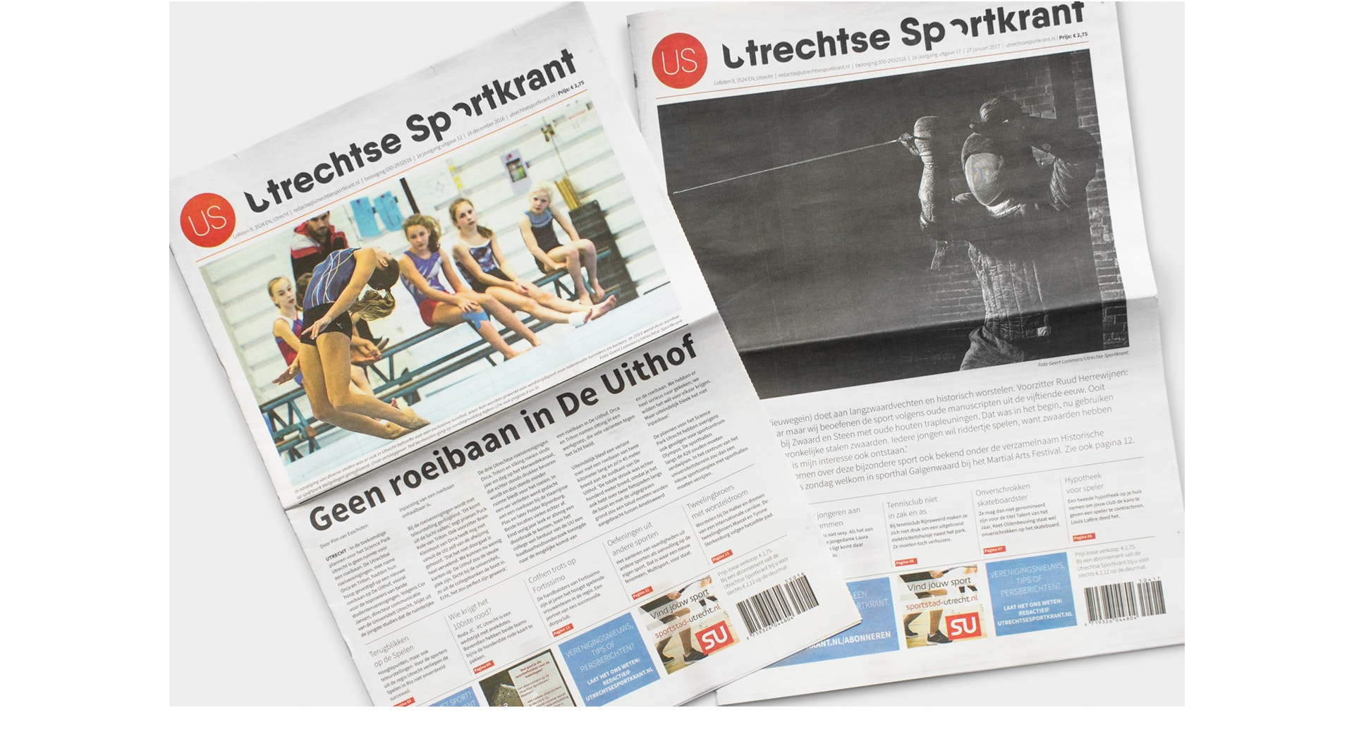 Thomas Elfrink Utrechtse Sportkrant design